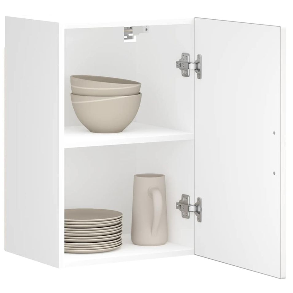 Armoire murale de cuisine Porto blanc bois d'ingénierie - Photo n°1