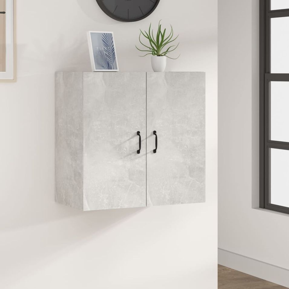 Armoire murale Gris béton 60x31x60 cm Bois d'ingénierie - Photo n°1