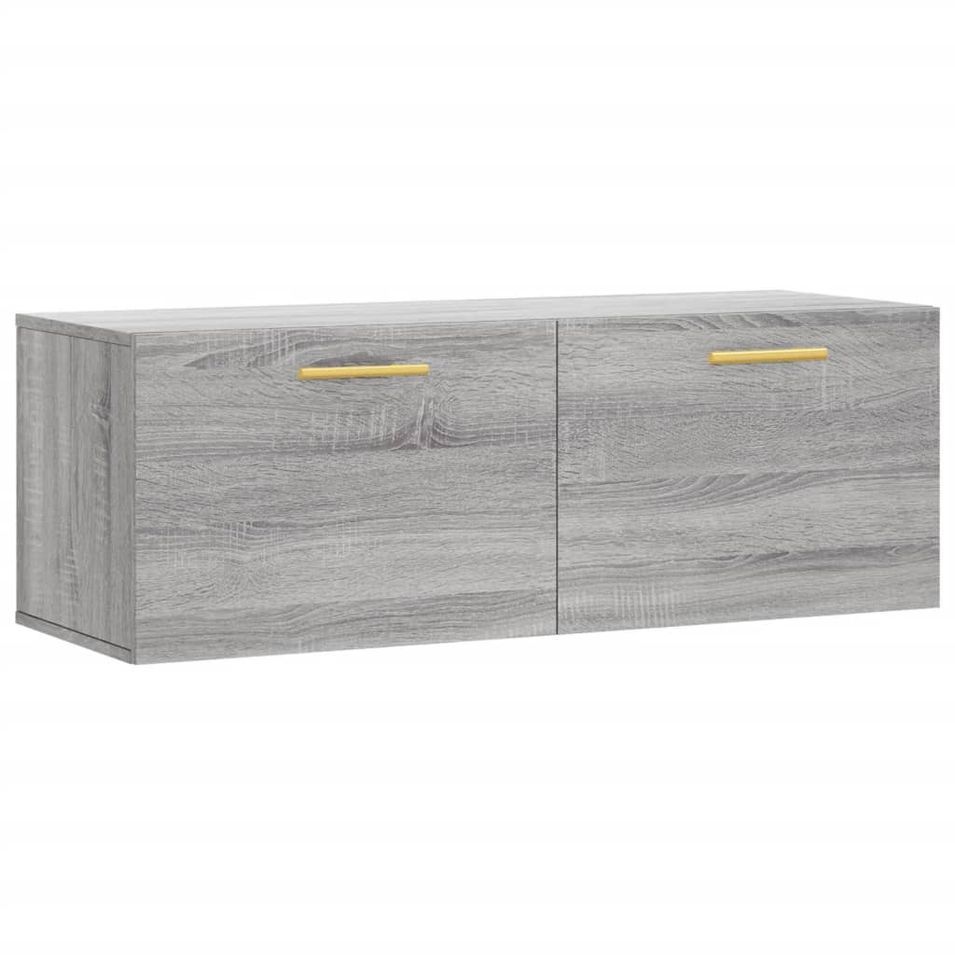 Armoire murale sonoma gris 100x36,5x35 cm bois d'ingénierie - Photo n°1