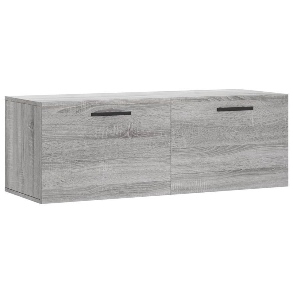 Armoire murale sonoma gris 100x36,5x35 cm bois d'ingénierie - Photo n°1
