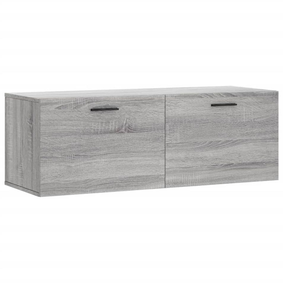 Armoire murale sonoma gris 100x36,5x35 cm bois d'ingénierie - Photo n°1