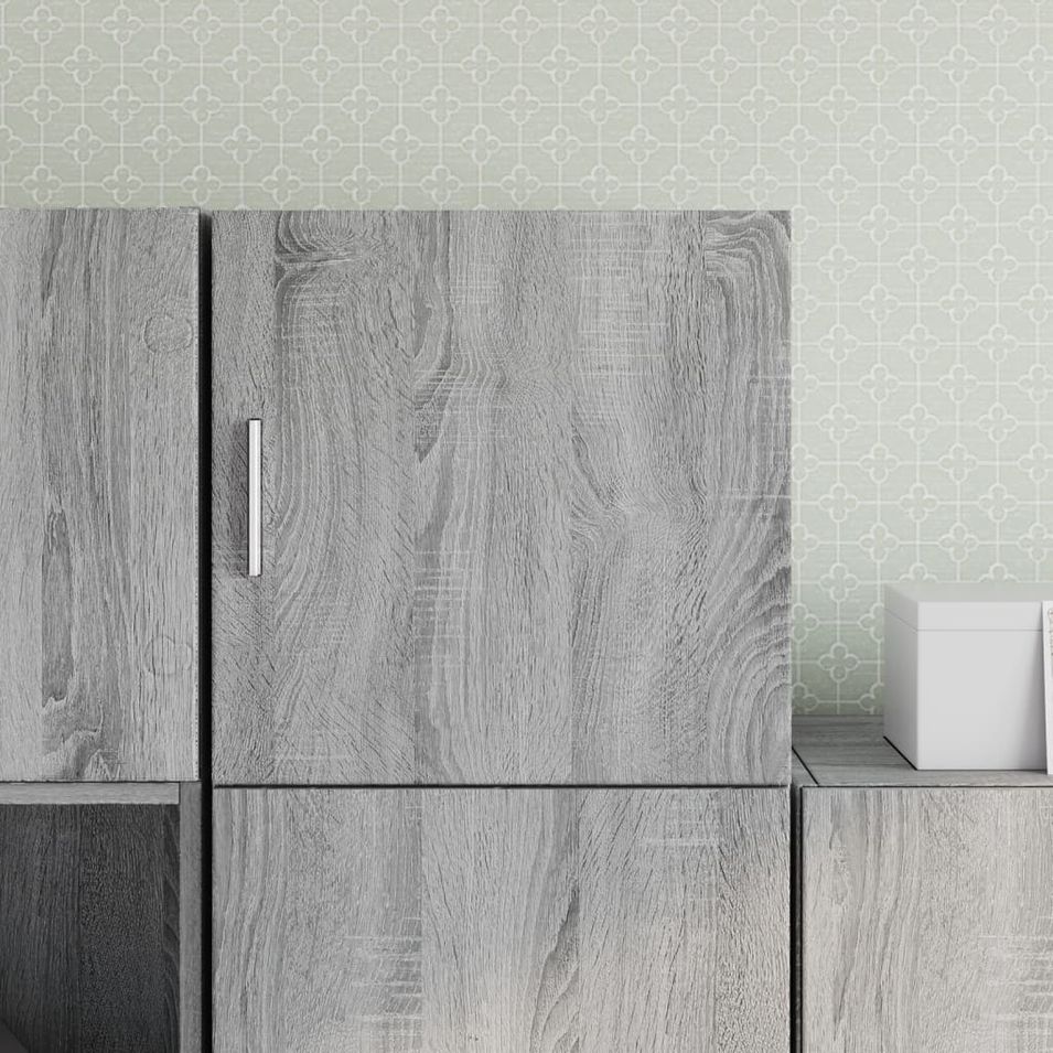 Armoire murale sonoma gris 40x42,5x40 cm bois d'ingénierie - Photo n°1