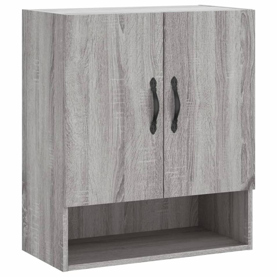 Armoire murale sonoma gris 60x31x70 cm bois d'ingénierie - Photo n°1