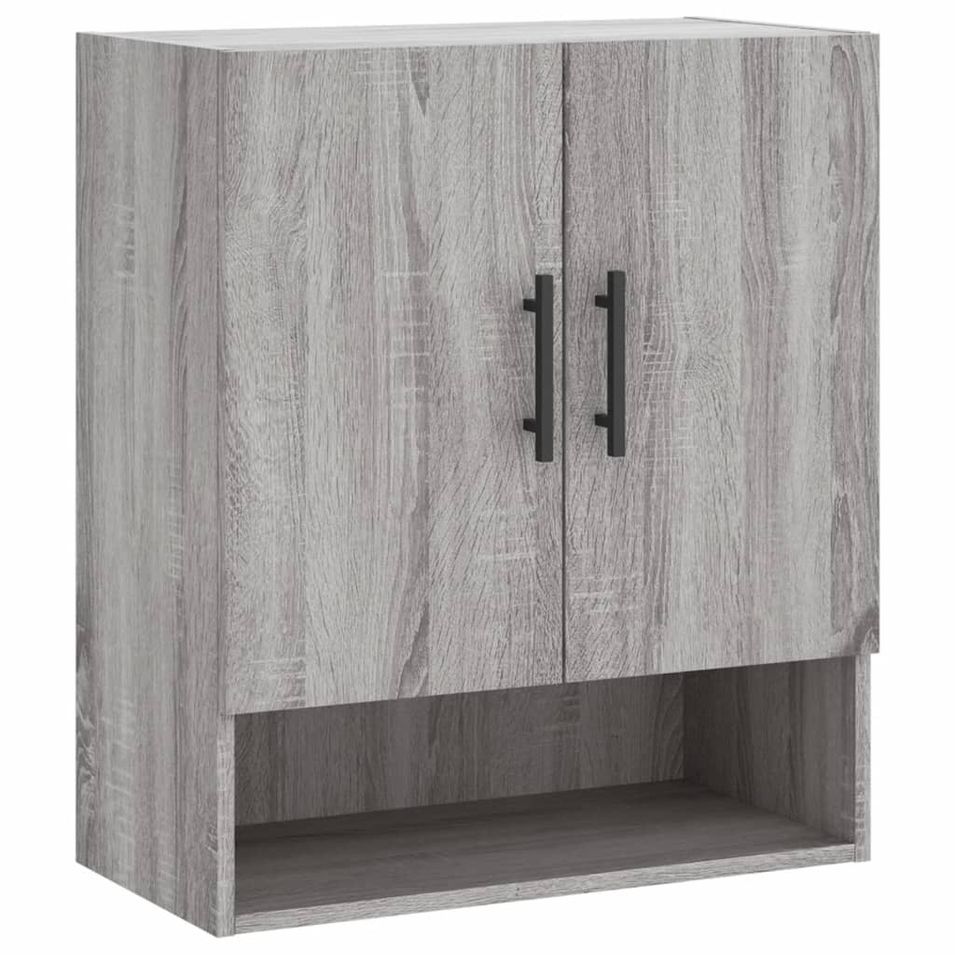 Armoire murale sonoma gris 60x31x70 cm bois d'ingénierie - Photo n°1