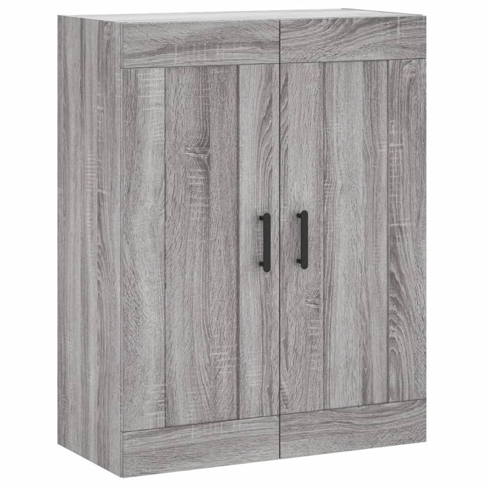 Armoire murale sonoma gris 69,5x34x90 cm bois d'ingénierie - Photo n°1
