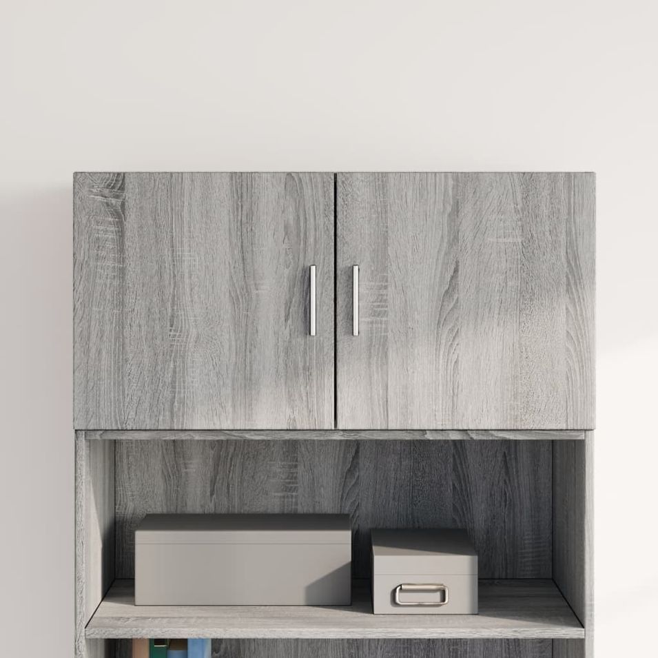 Armoire murale sonoma gris 80x42,5x40 cm bois d'ingénierie - Photo n°1