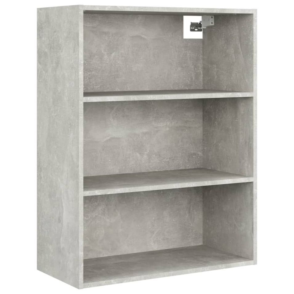 Armoire murale suspendue Gris béton 69,5x32,5x90 cm - Photo n°1