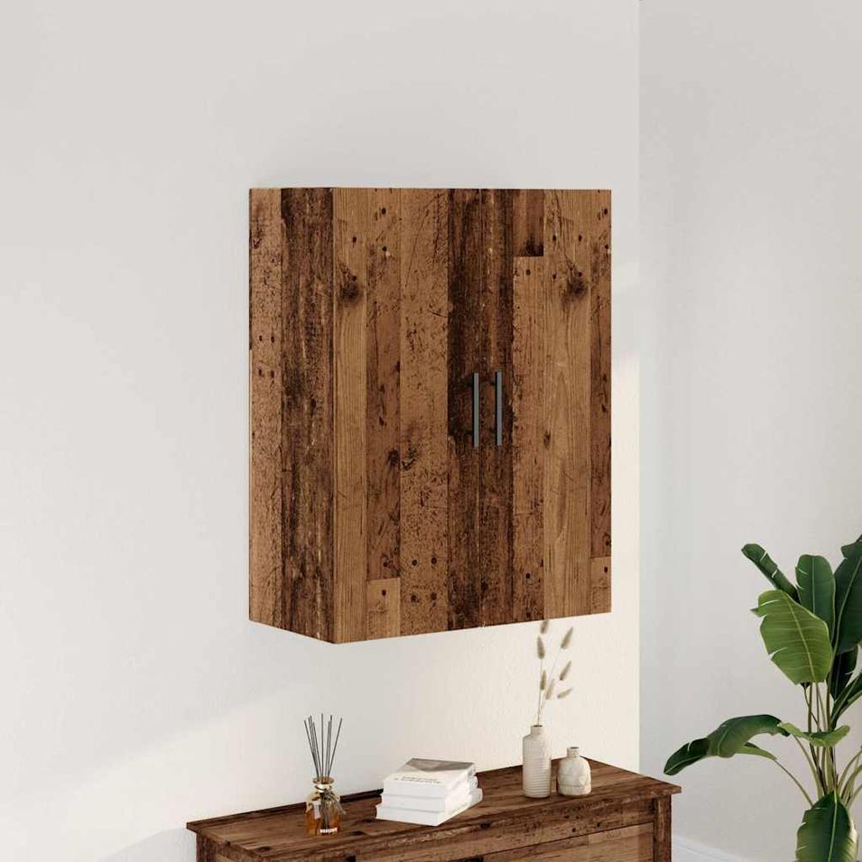Armoire murale vieux bois 69,5x34x90 cm - Photo n°1