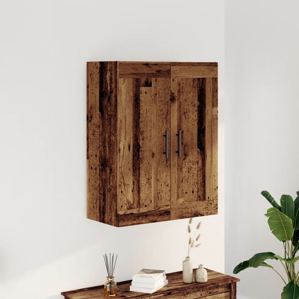 Armoire murale vieux bois 69,5x34x90 cm bois d'ingénierie - Photo n°1