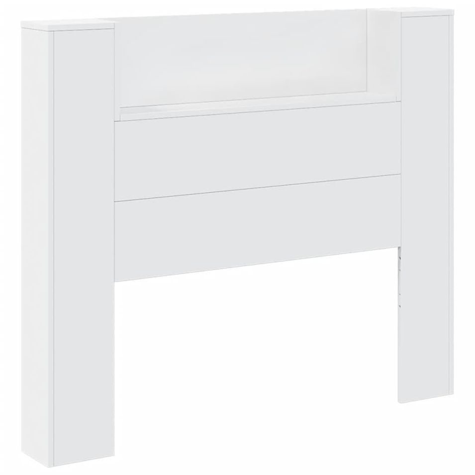 Armoire tête de lit avec LED blanc 120x16,5x103,5 cm - Photo n°1