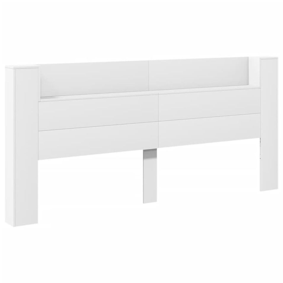 Armoire tête de lit avec LED blanc 220x16,5x103,5 cm - Photo n°1