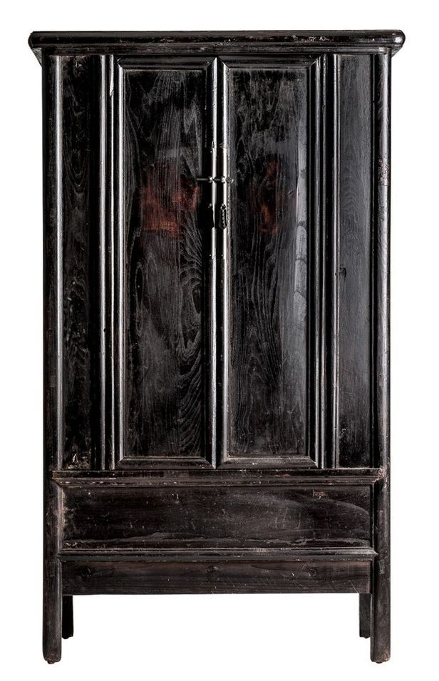 Armoire vintage bois de Cyprès noir Souka - Photo n°1