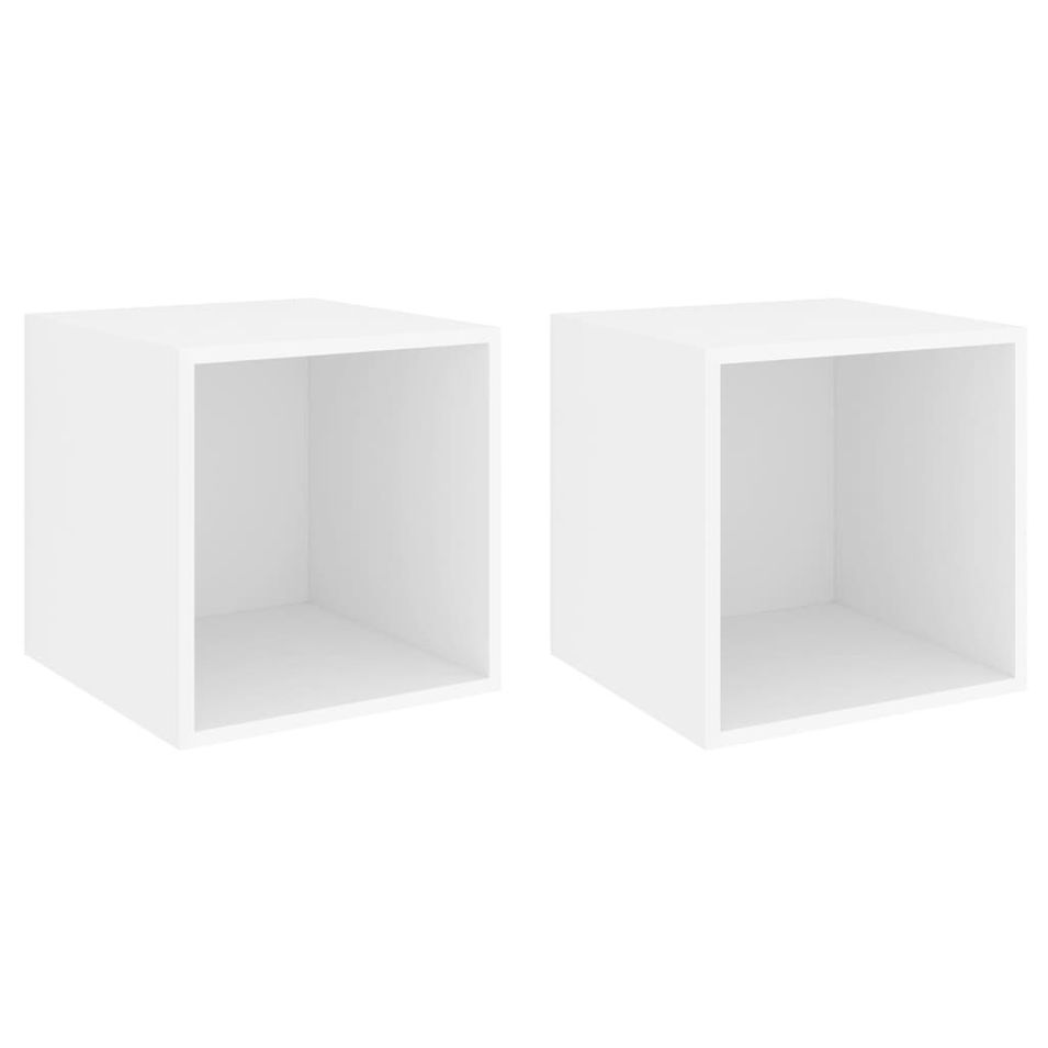 Armoires murales 2 pcs Blanc 37x37x37 cm - Photo n°1