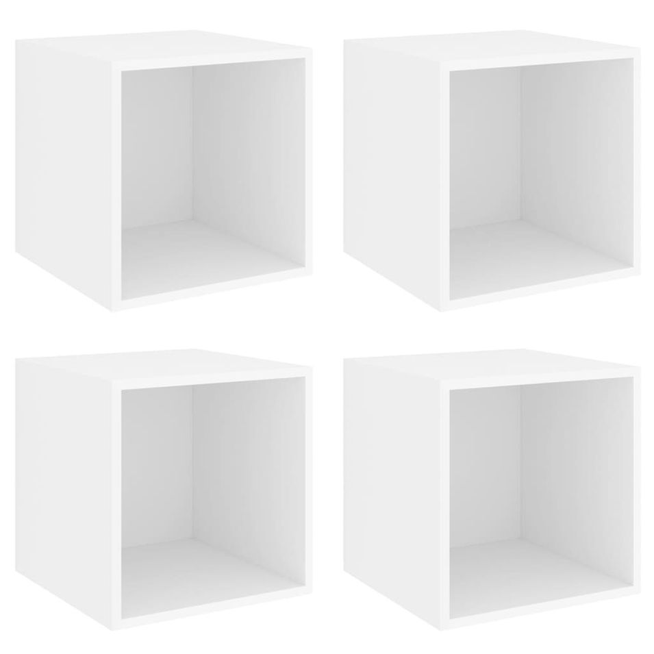 Armoires murales 4 pcs Blanc 37x37x37 cm - Photo n°1