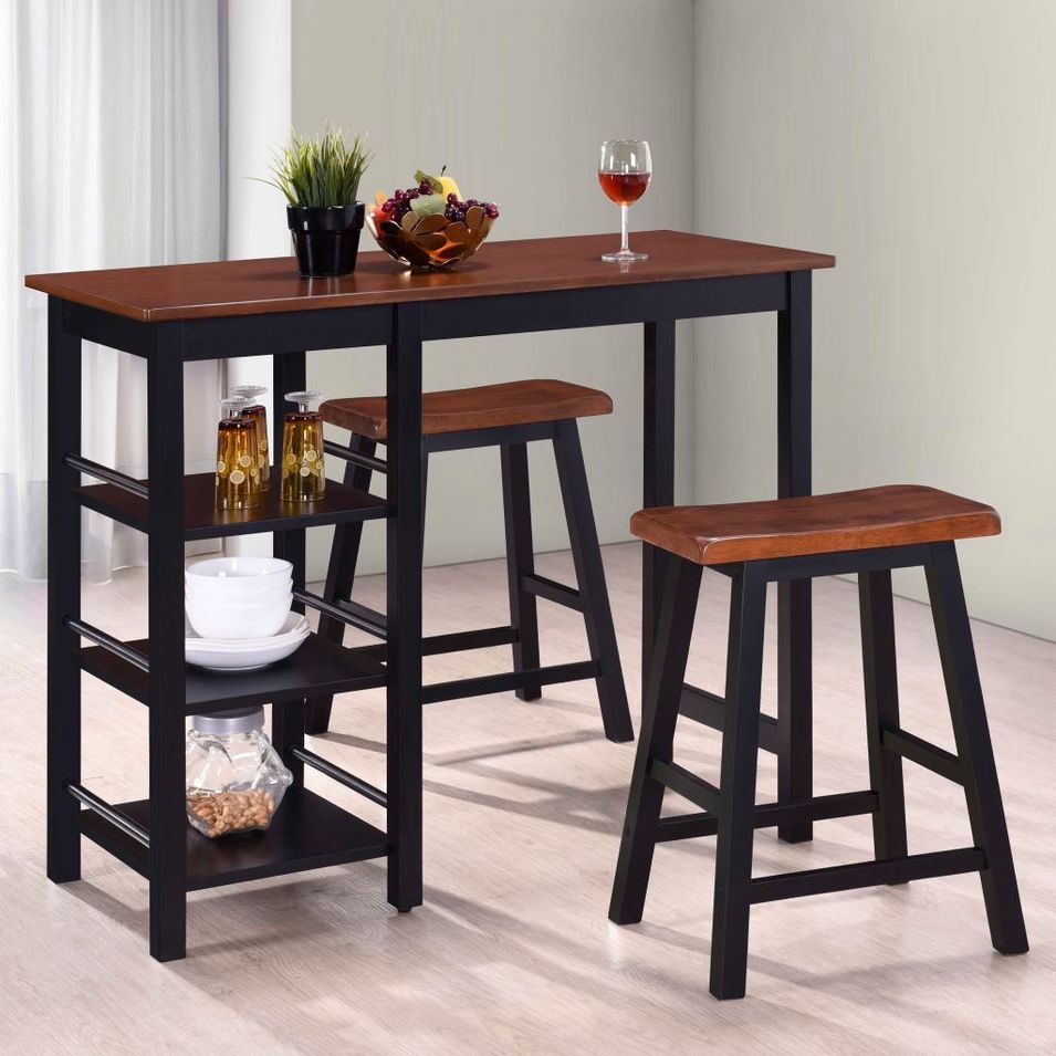 Assortiment de bar 3 pcs MDF Noir - Photo n°1