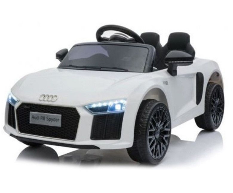Audi R8 Spider blanche Voiture électrique enfant deux places - Photo n°1