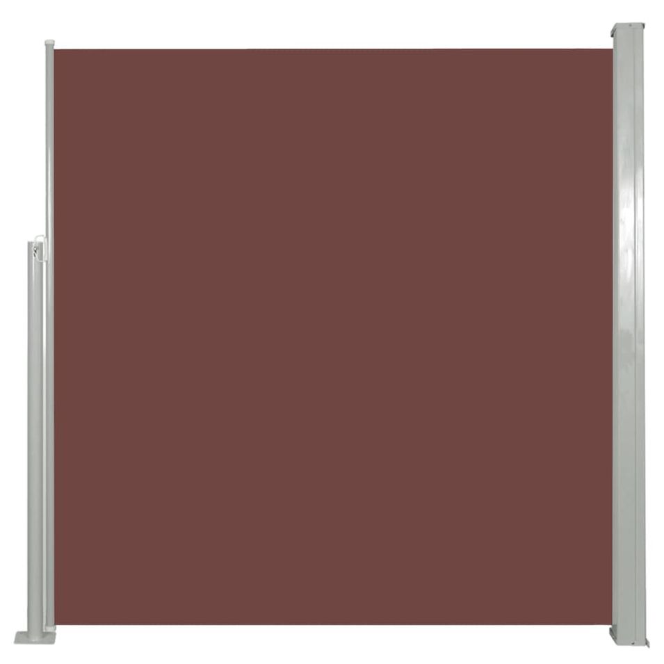 Auvent latéral rétractable 140 x 300 cm Marron - Photo n°1