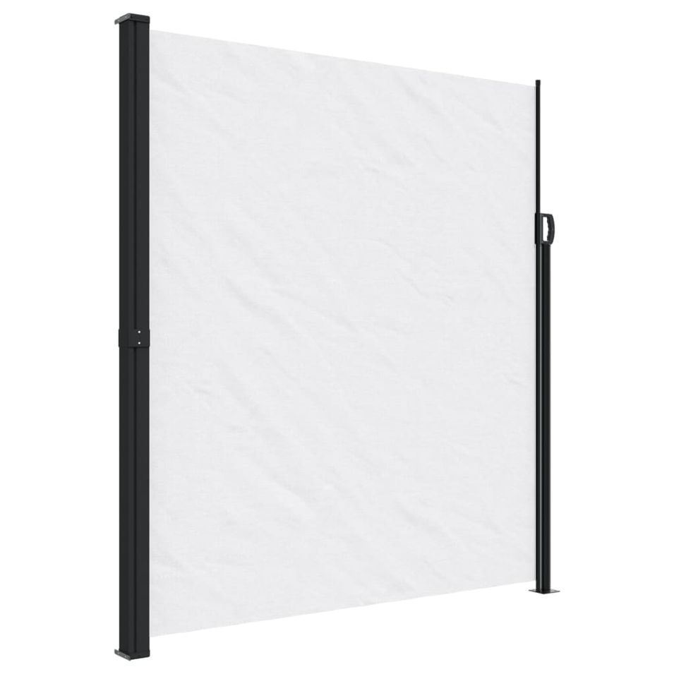 Auvent latéral rétractable blanc 220x500 cm - Photo n°1