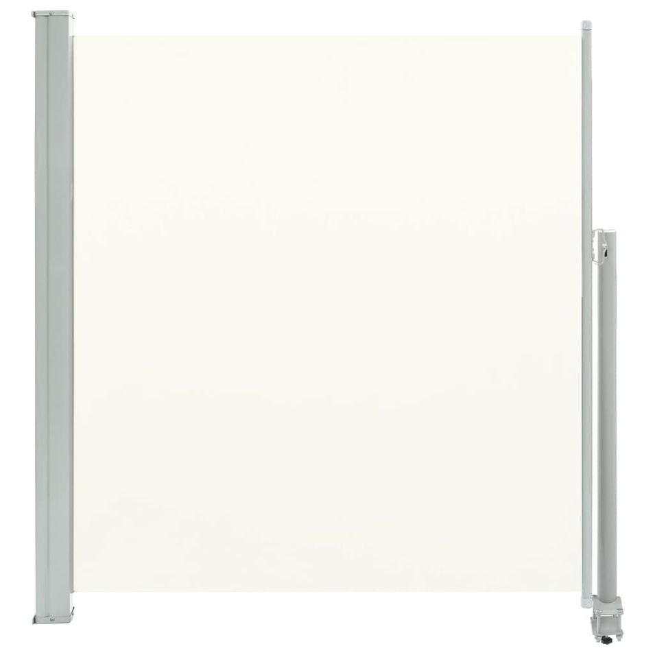 Auvent latéral rétractable de patio 140 x 300 cm Blanc cassé - Photo n°1
