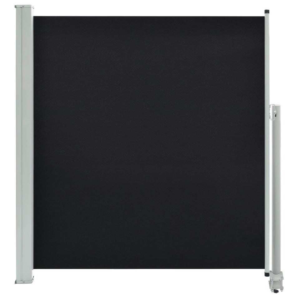 Auvent latéral rétractable de patio 140 x 300 cm Noir - Photo n°1