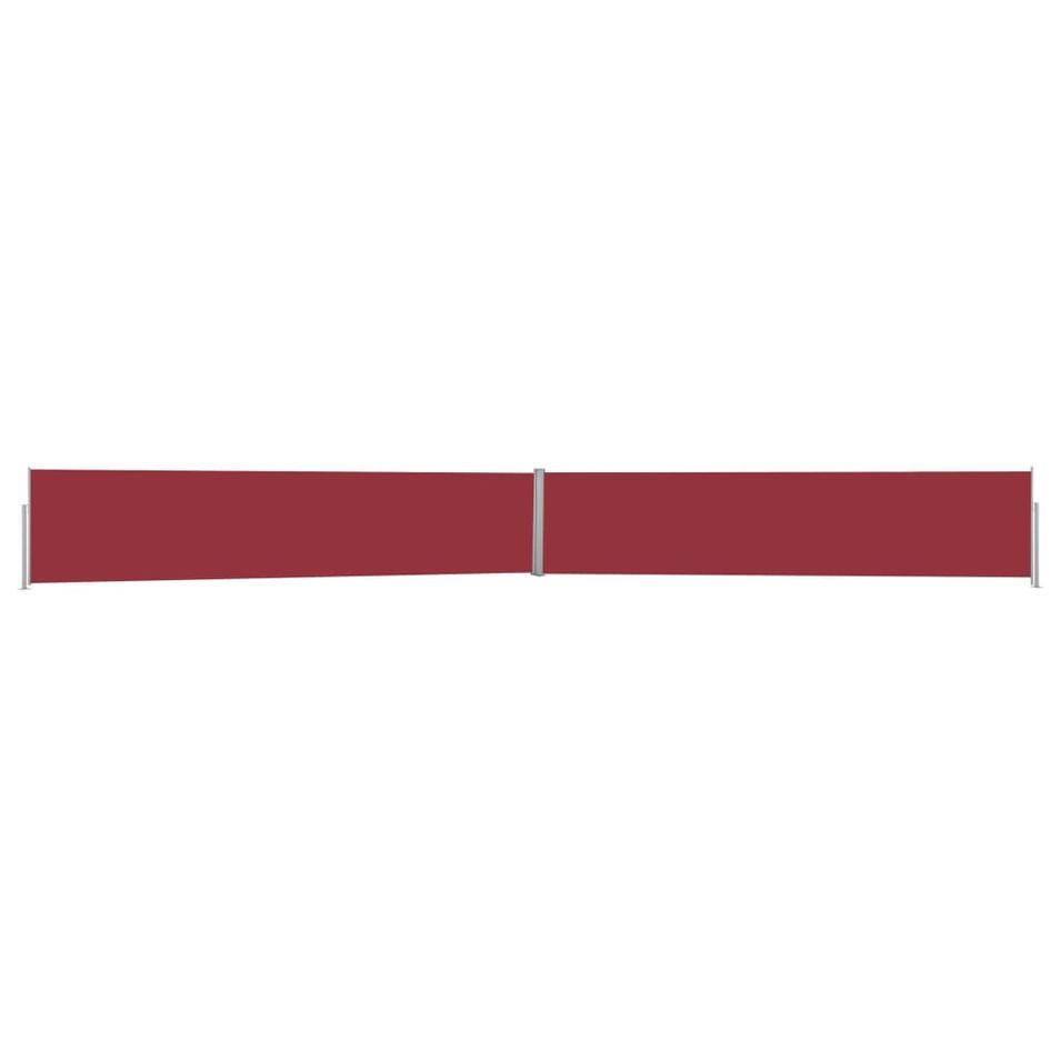 Auvent latéral rétractable de patio 140x1200 cm Rouge - Photo n°1
