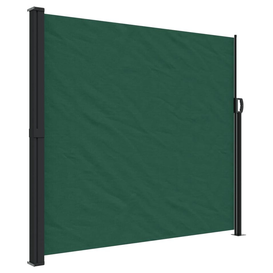 Auvent latéral rétractable vert foncé 180x300 cm - Photo n°1