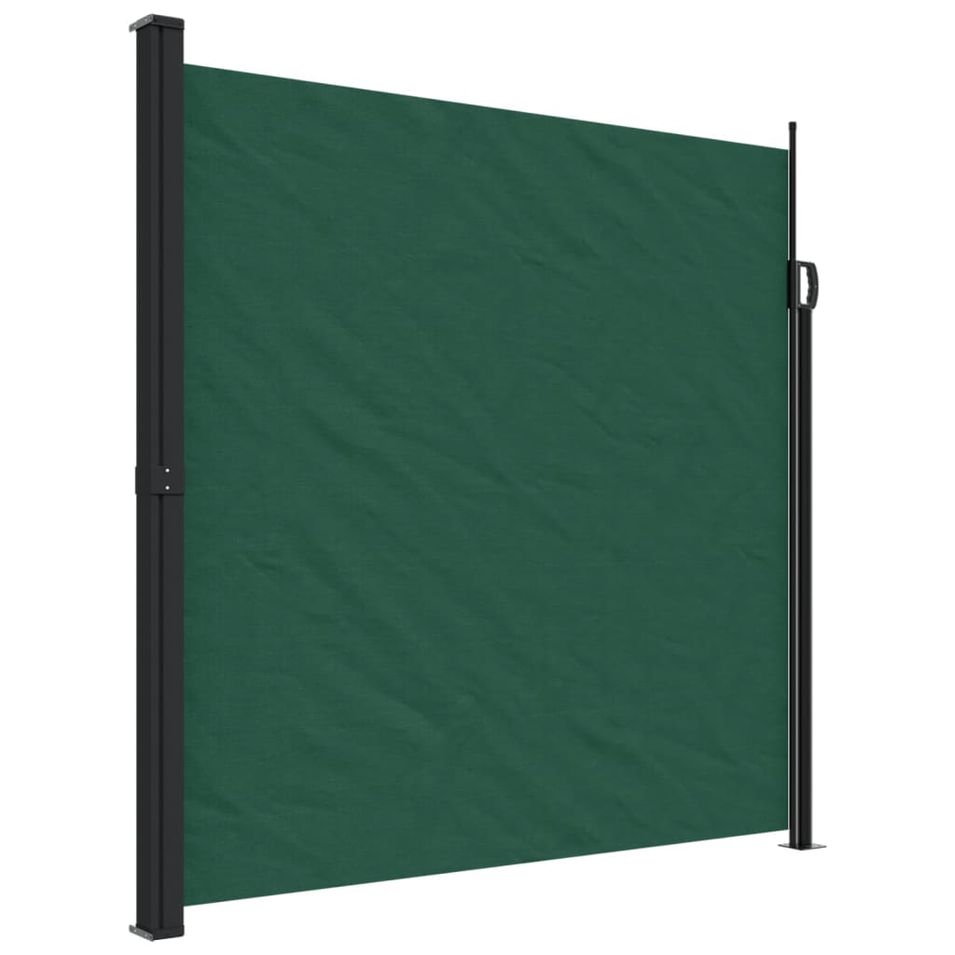 Auvent latéral rétractable vert foncé 200x300 cm - Photo n°1