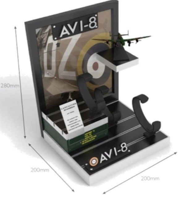 Avi-8 3/4pcs Display 28 X20 X20 (cm) With Plane AV-DISPLAY-09 - Photo n°1
