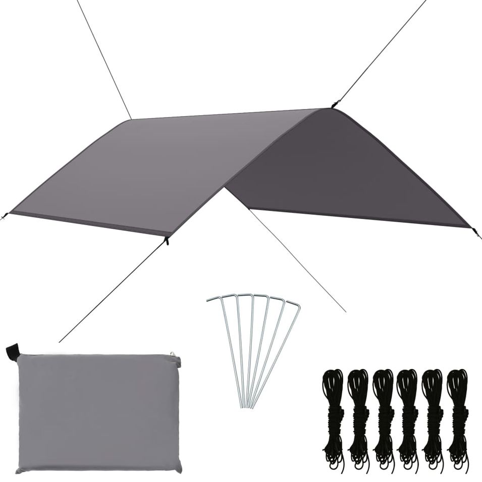 Bâche d'extérieur 3x2 m Gris - Photo n°1