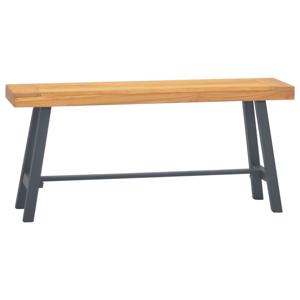 Banc 110 cm Bois massif de teck - Photo n°1