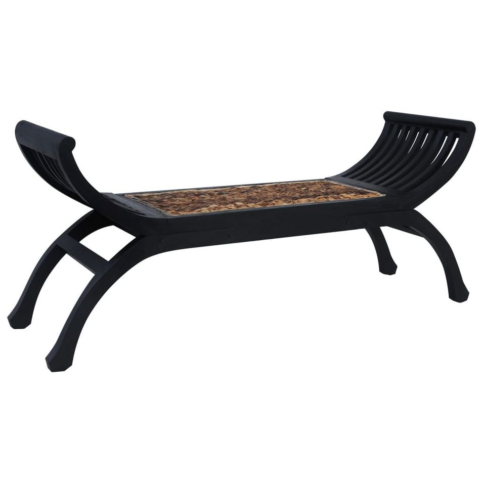 Banc 120 cm Marron foncé Abaca - Photo n°1