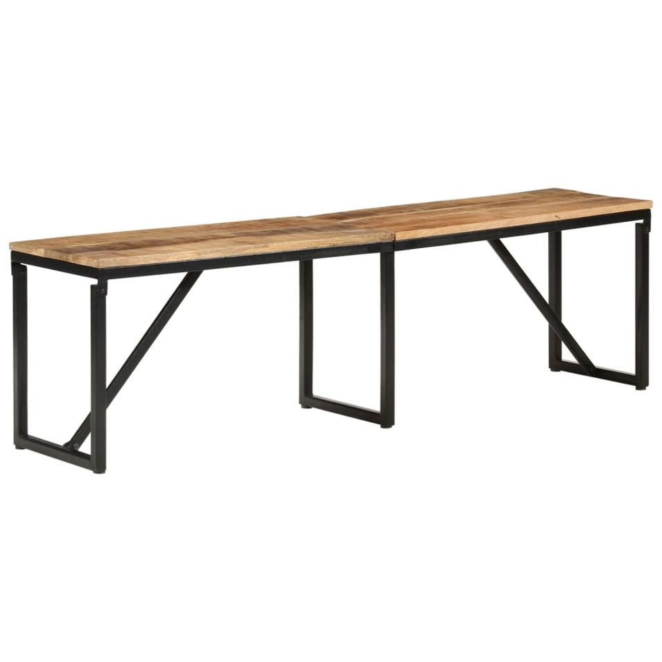 Banc 160x35x46 cm bois massif de manguier - Photo n°1
