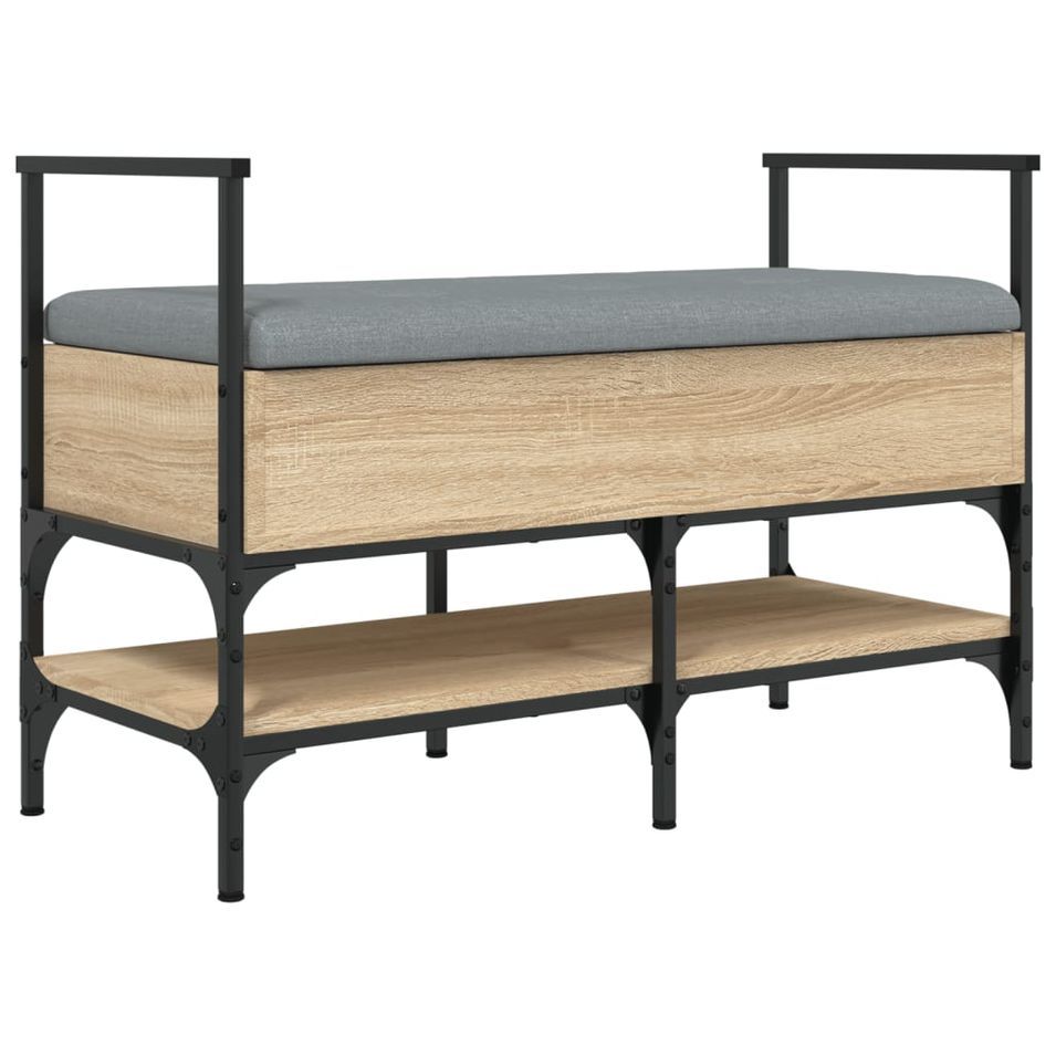 Banc à chaussures chêne sonoma 85,5x42x57,5 cm bois ingénierie - Photo n°1