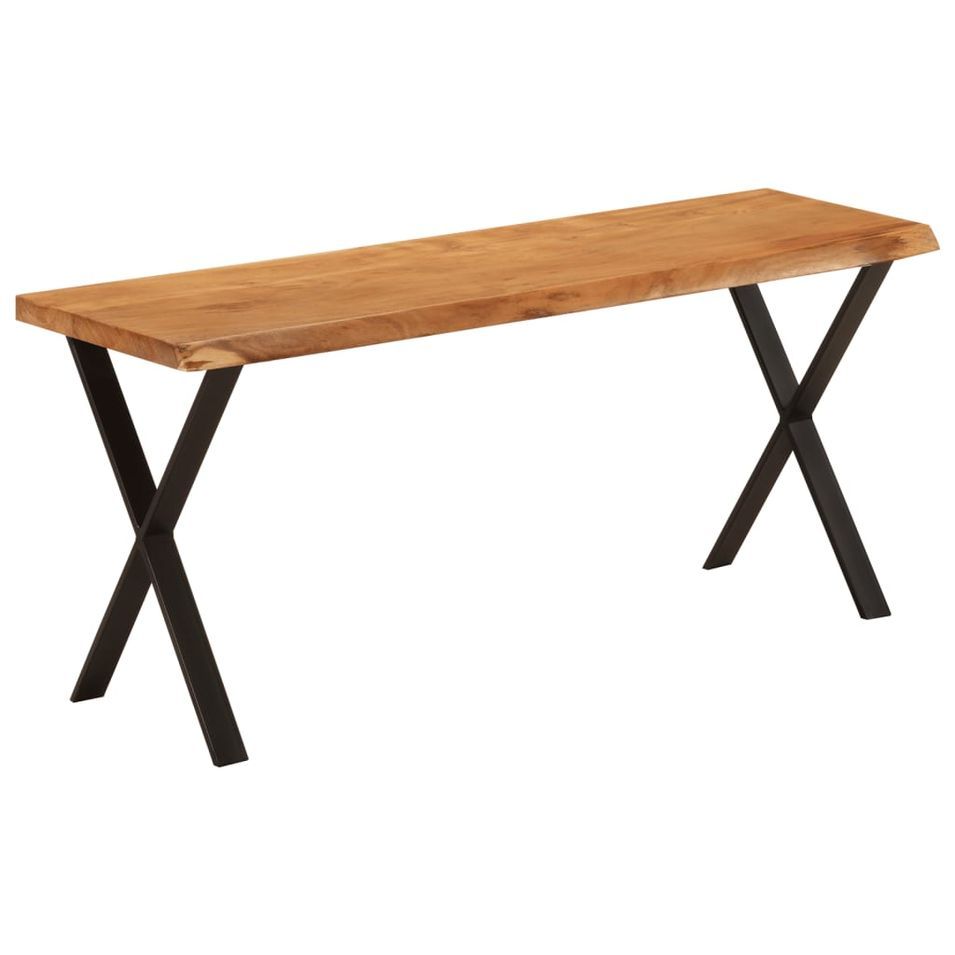 Banc avec bord vivant 105 cm bois d'acacia massif - Photo n°1