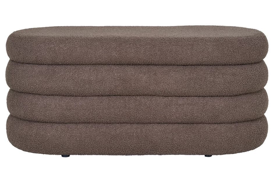 Banc avec rangement tissu brun DARTFORD - Photo n°1