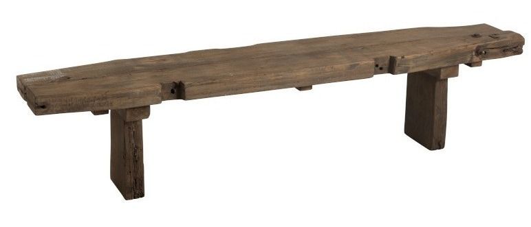 Banc bois brut recyclé foncé Vido L 180 cm - Photo n°1