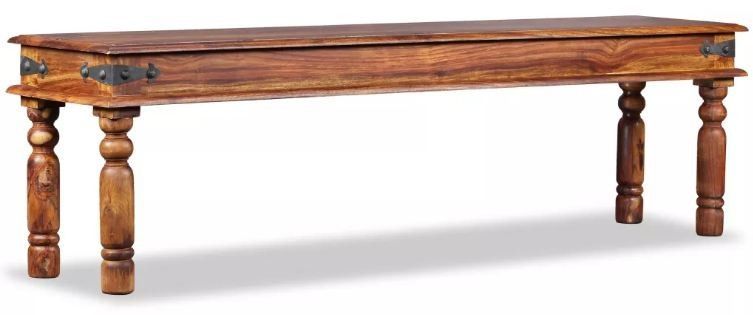 Banc bois massif sesham Vahina 160 cm - Photo n°1