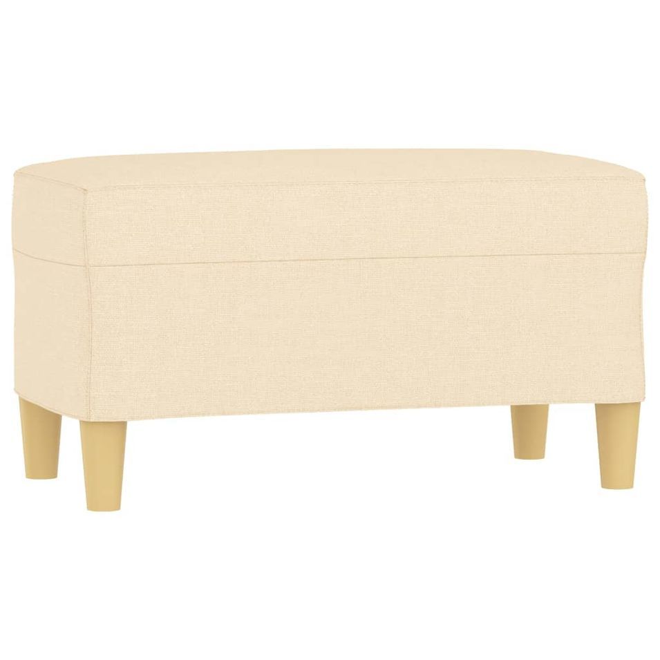 Banc Crème 70x35x41 cm Tissu - Photo n°1
