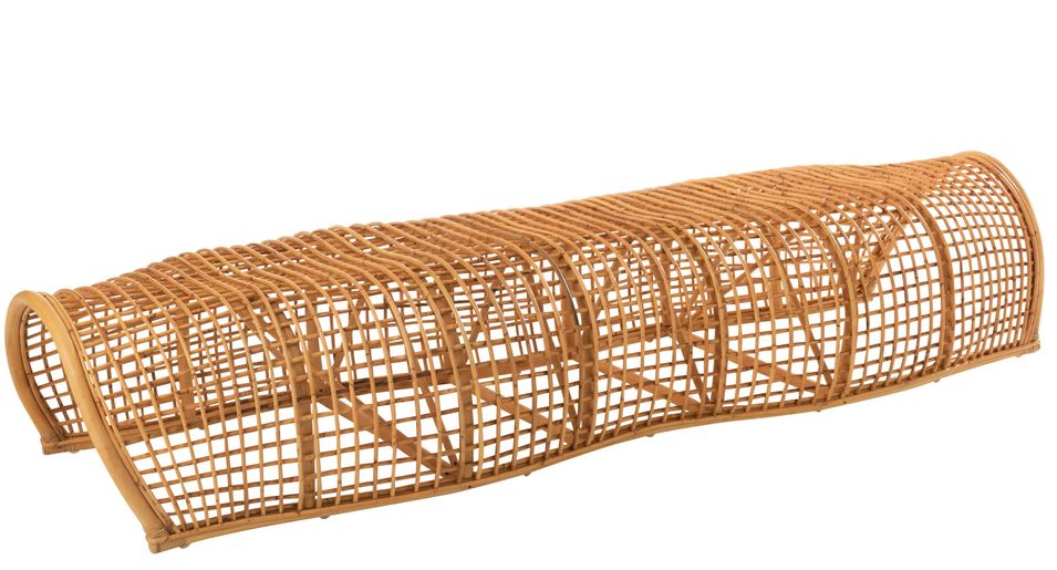 Banc cylindrique en rotin – Pièce déco naturelle et authentique - Photo n°1