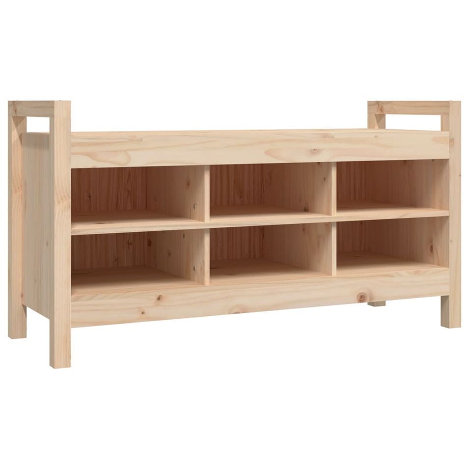 Banc d'entrée 110x40x60 cm Bois de pin massif - Photo n°2