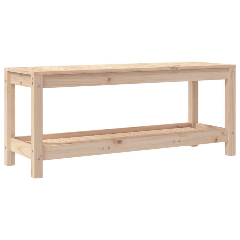 Banc de jardin 108x35x45 cm bois massif de pin - Photo n°1