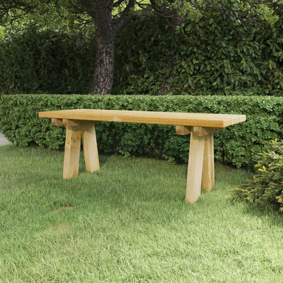 Banc de jardin 110 cm bois de pin massif imprégné - Photo n°1