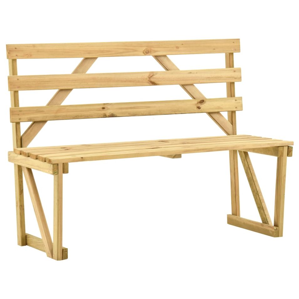 Banc de jardin 120 cm Bois de pin imprégné - Photo n°1