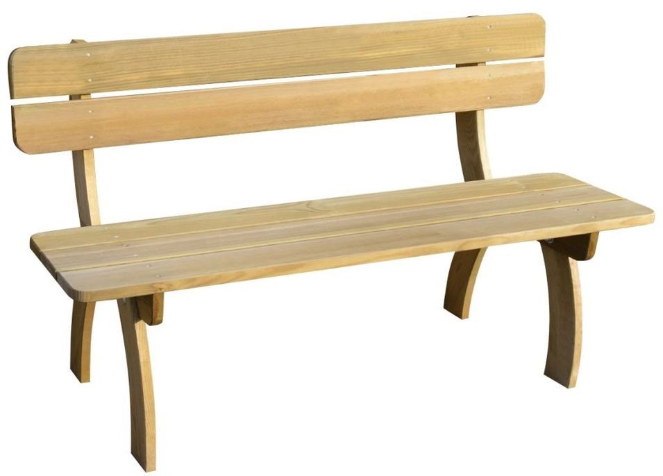 Banc de jardin 150 cm Bois de pin Louvak - Photo n°1