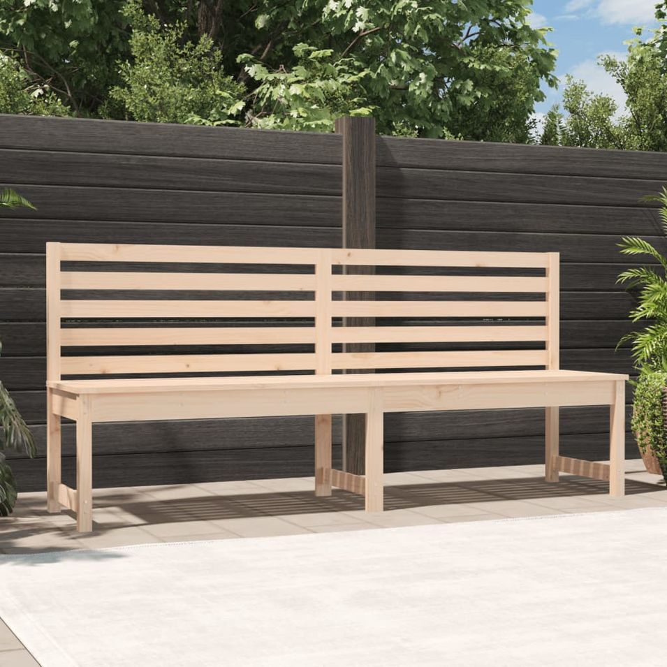Banc de jardin 201,5 cm bois massif de pin - Photo n°1