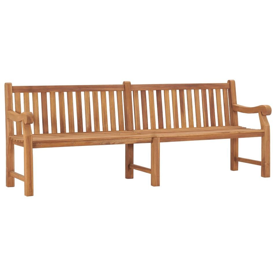 Banc de jardin 240 cm Bois de teck massif - Photo n°1
