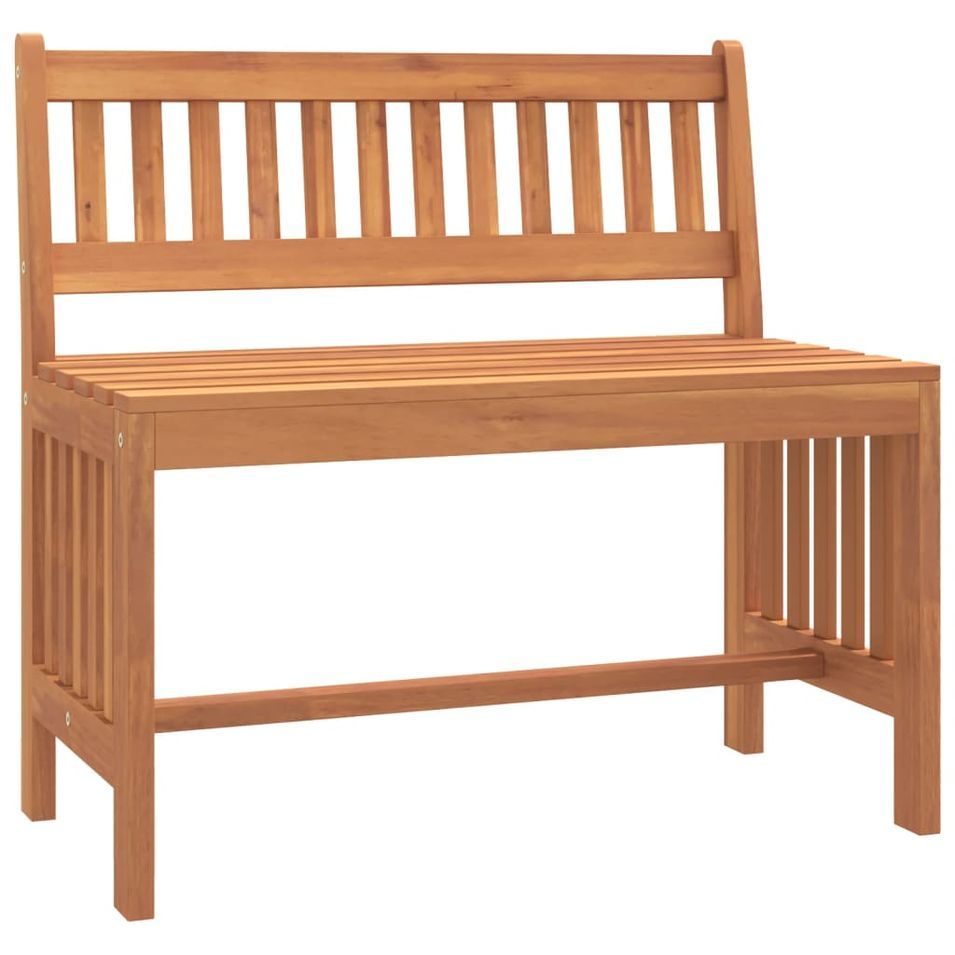 Banc de jardin 80 cm bois massif d'eucalyptus - Photo n°1