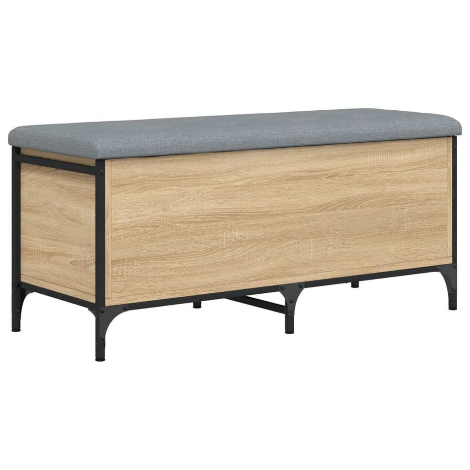 Banc de rangement chêne sonoma 102x42x45 cm bois d'ingénierie - Photo n°1