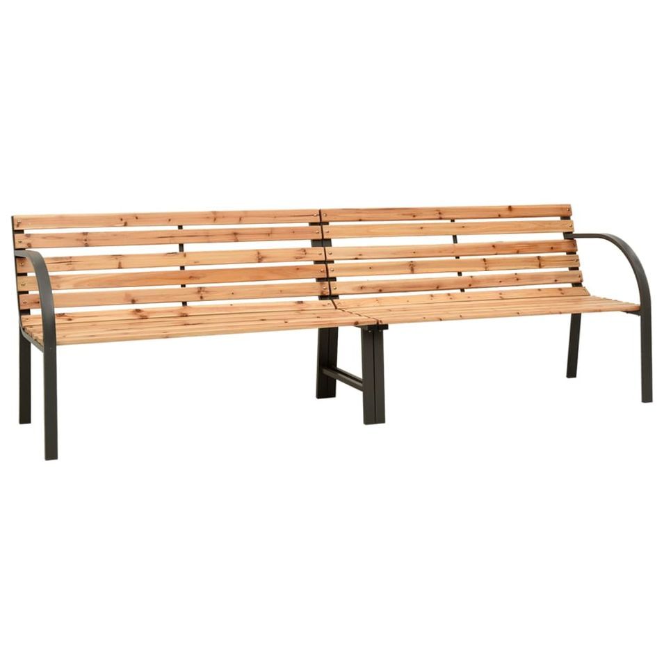 Banc double de jardin 225 cm Bois de sapin massif - Photo n°1