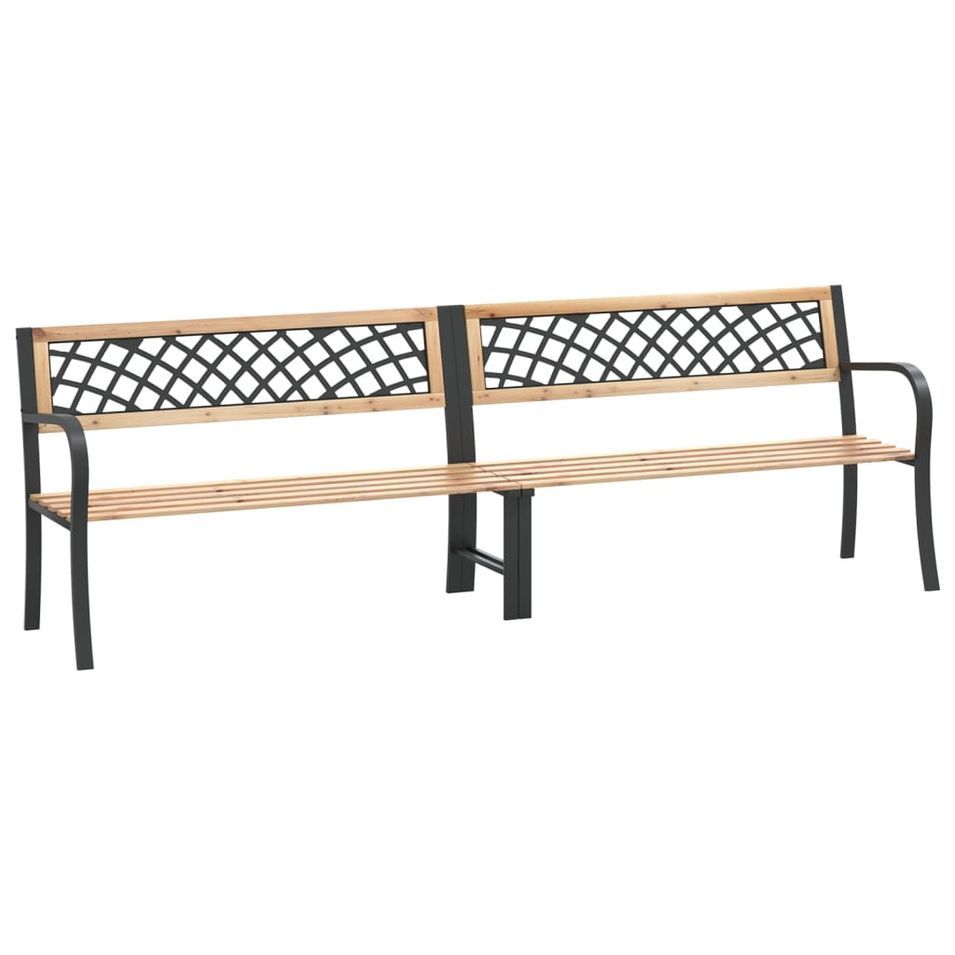 Banc double de jardin 238 cm Bois de pin chinois - Photo n°1